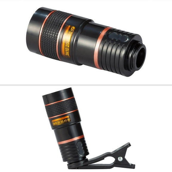 NICEXMAS Smartphone Camera Lenses Black Plastic Monocular Telephoto Lens 1 Set Optical for Outdoor Observation