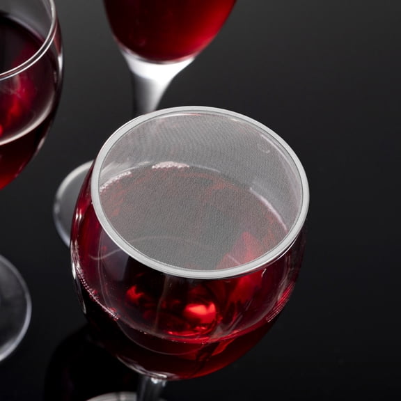 NICEXMAS Stainless Steel Mesh Drink Covers for Cups, Splash Resistant Wine Glass Lids, Protective
