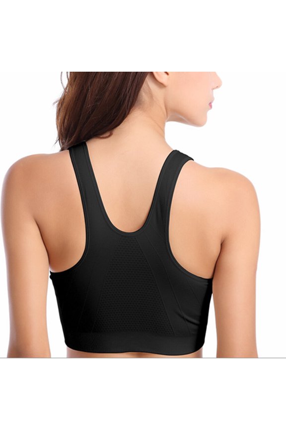 Sports Bra Paded Black Soft Wireless Vest with Ergonomic Stitching for Exercise
