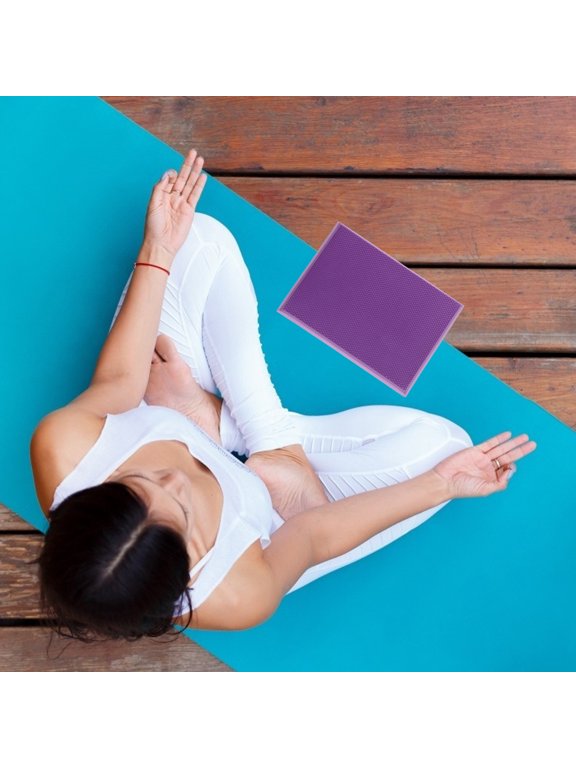 Anti-Skid Yoga Pad Purple Tpe for Home Stability Training
