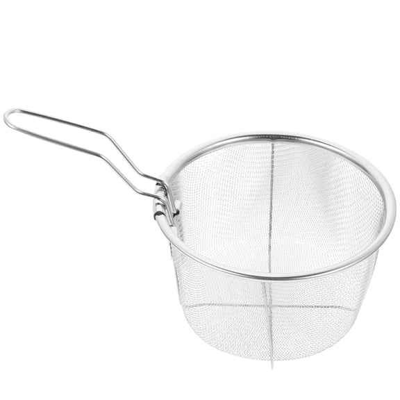 NICEXMAS Reusable Stainless Steel Fry Basket for Kitchen with Easy Grip Handle