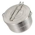 thumbnail image 1 of NICEXMAS Hiking Stainless Pot Camping Pot Silver Portable 1Pcs, 1 of 7