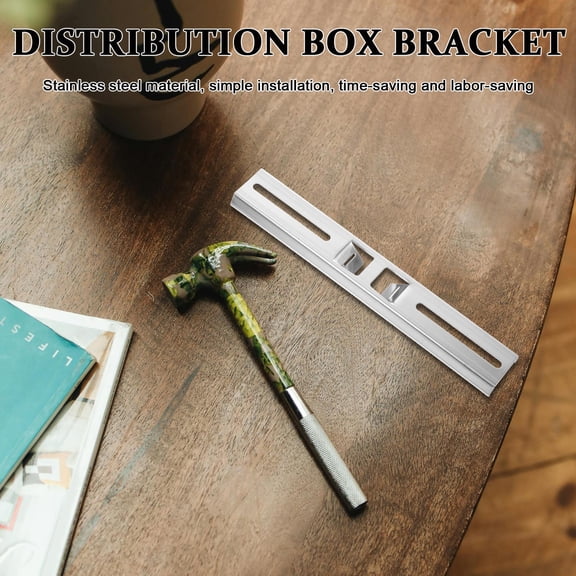 NICEXMAS Din Rail Junction Box Pole Mount Bracket 1Pcs Silver