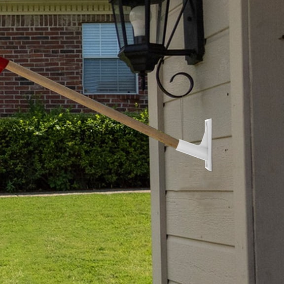 NICEXMAS Flag Pole Bracket Nicexmas Adhesive White Plastic for Garden Holiday Flags