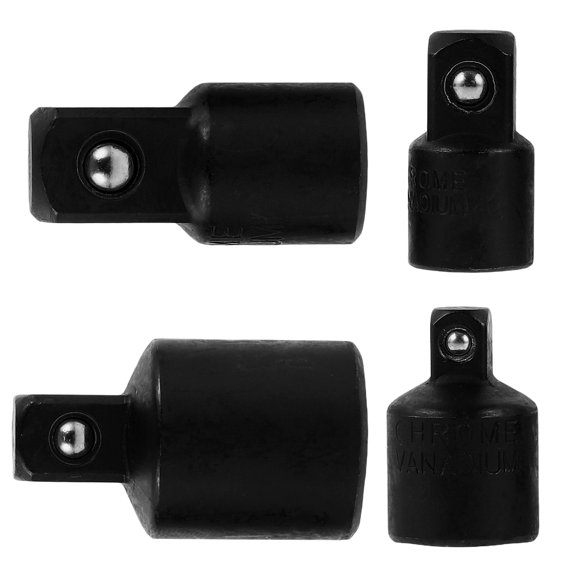 NICEXMAS Socket Adapters Impact Socket Adapter Black Chromium Vanadium Alloy Steel 4Pcs