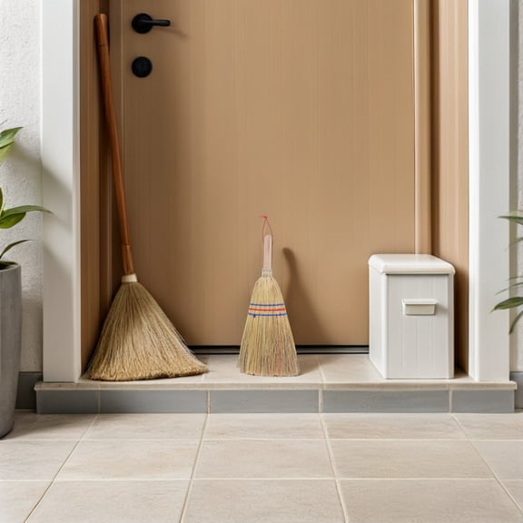 NICEXMAS Outdoor Floor Broom with Moisture Resistant Bristles for Wet and Dry Mess