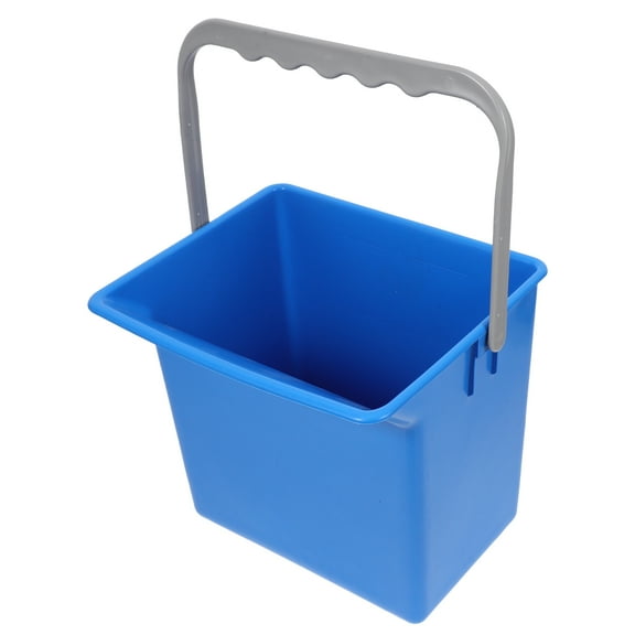 NICEXMAS Blue Plastic Cleaning Bucket with Graduated Scale for Car Trash and Storage Use
