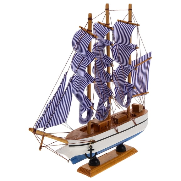 NICEXMAS Table Boat Statue Wooden Sailing Ship Model 1Pack 30.00X29.00X20.00CM