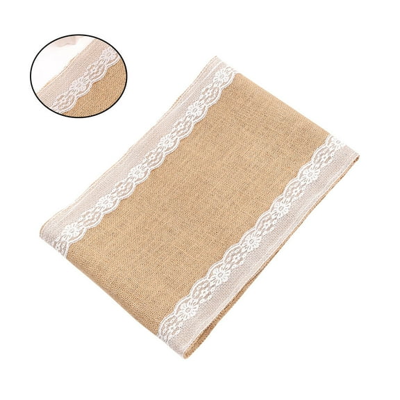 NICEXMAS Banquet Table Cloth Wedding Table Cloths Jute Decoration 1Set