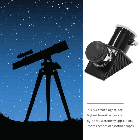 NICEXMAS Telescopes Mirror Accessories Refractor Telescope 8.5X3.5CM Black