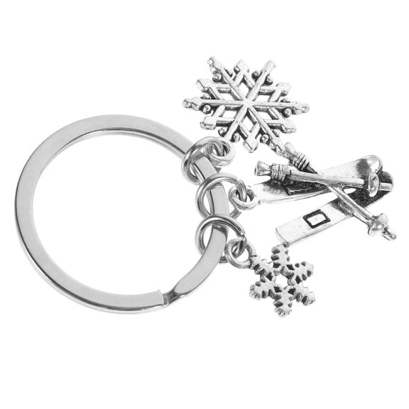 NICEXMAS Snowboarding Keychain Zinc Alloy 1Set Decorative New Year Skaters