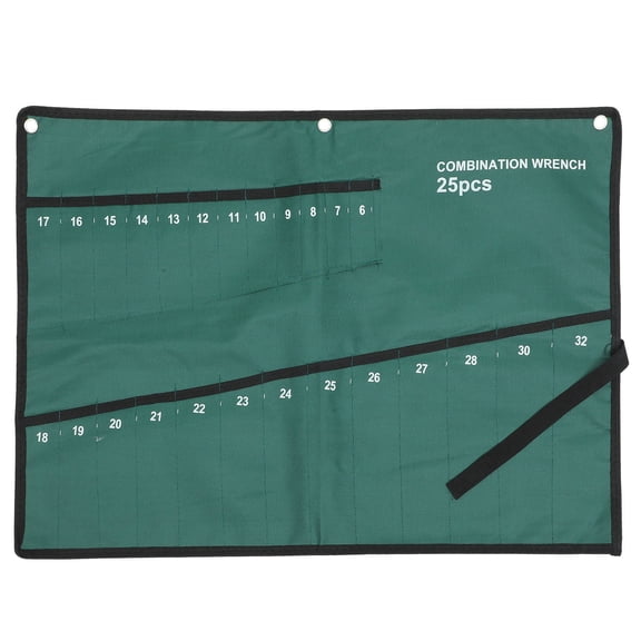 NICEXMAS Green Multipurpose Tool Roll Bag Hanging Pouch for Electrician Accessories Storage