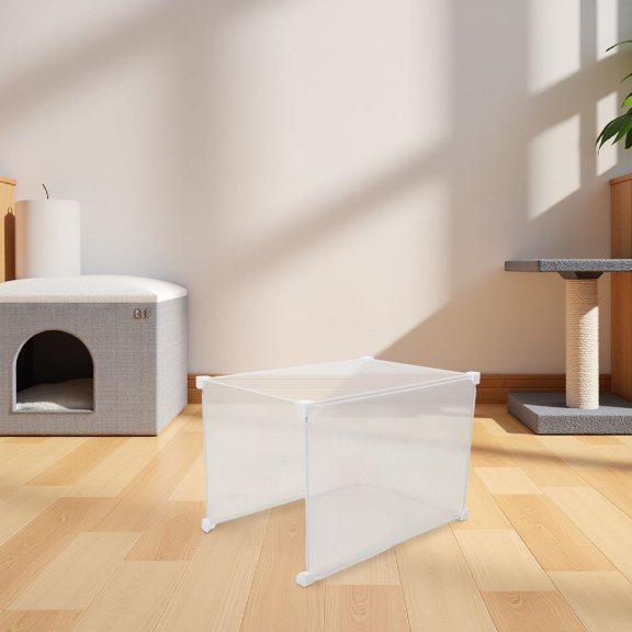 NICEXMAS Transparent Cat Litter Box Shield for Home Use with Anti Splash Design and Comfortable Entry for Cats