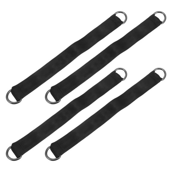 NICEXMAS Heavy Duty Black Nylon Outdoor Swing Connecting Straps, 4 Pieces, Easy to Install, Patio and Garden Accessories