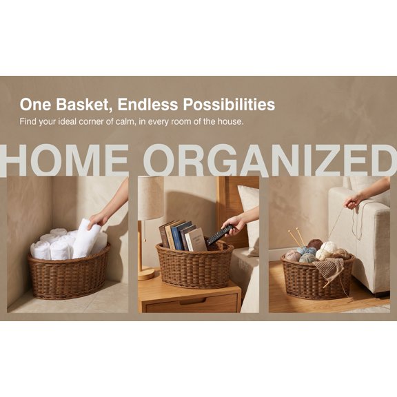 NICEXMAS Triangular Corner Basket Organizer Bin 26.5cm High for Wardrobe