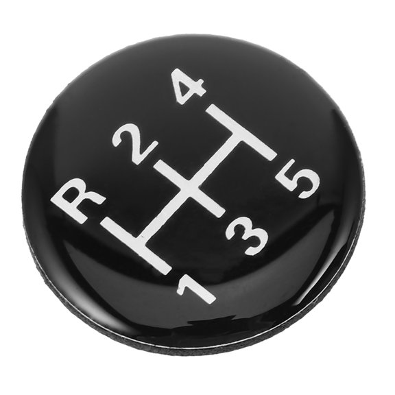 NICEXMAS Universal Black Manual Transmission Gear Shift Sticker Decal with Epoxy Coating, Non- Car Interior Decorative Accessory