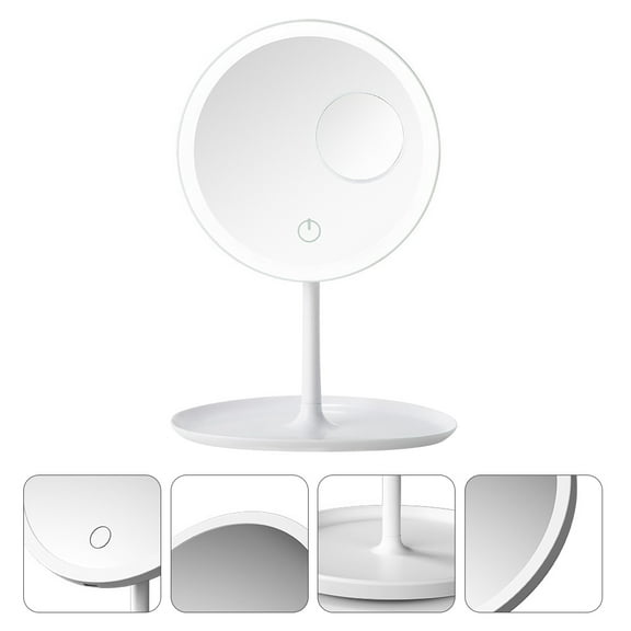 NICEXMAS Vanity Makeup Mirror Makeup Mirror Electric Makeup Mirror Portable White 28x17.5cm