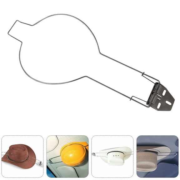 NICEXMAS Veemoon 1Pcs Rectangular Steel Hat Holder for Car and Truck Black Color Space Saving