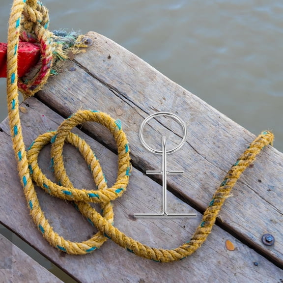 NICEXMAS Versatile Plated Silver Dock Cleat Ring Made of Durable Stainless Steel for Boat Dock Use