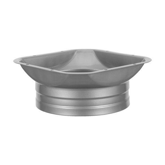 NICEXMAS Versatile Plated Silver Metal Duct Transition Adapter Square to Round for Ceiling Installations