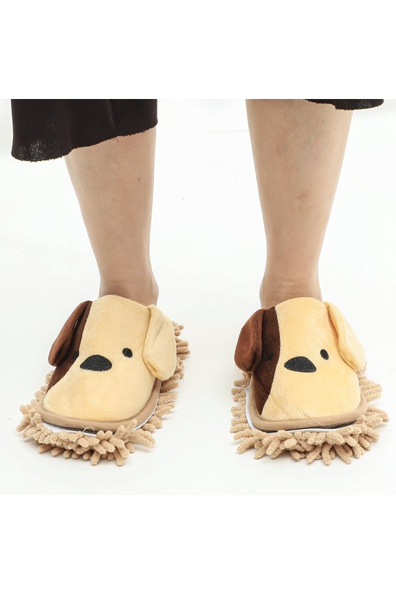 1Pair Microfiber Floor Cleaning Slipper for Easy Dust Hair Removal Multi Colored