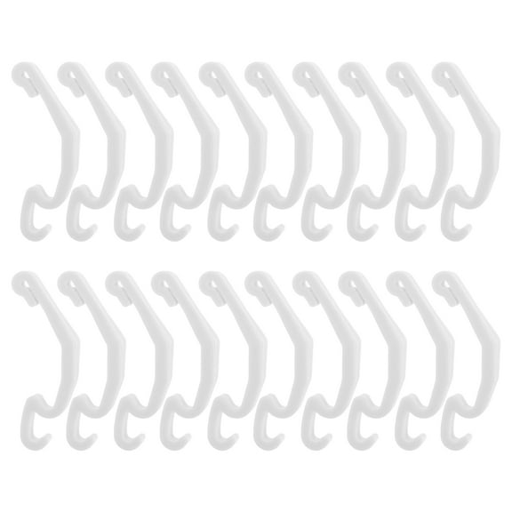 NICEXMAS Hamster Cage Side Latches White Plastic 20Pcs 2.7In X 0.6In X 0.4In