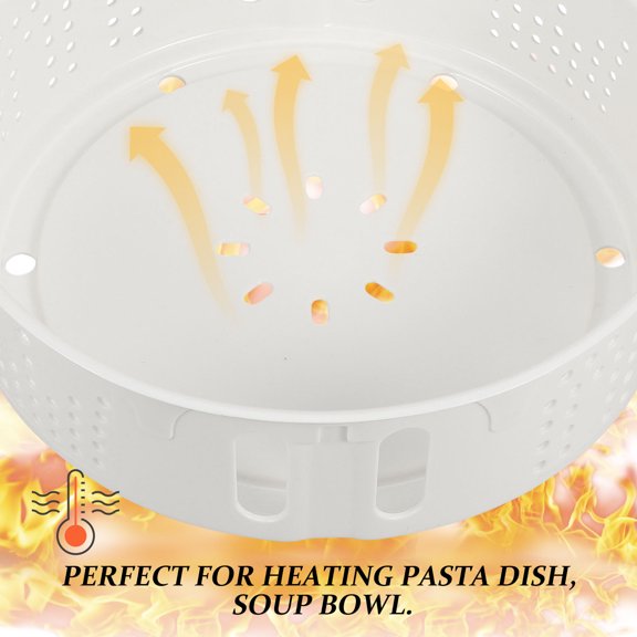 NICEXMAS White Stackable Steamer Insert for Rice Cooker Kitchen Steaming Rack with Nonslip Base