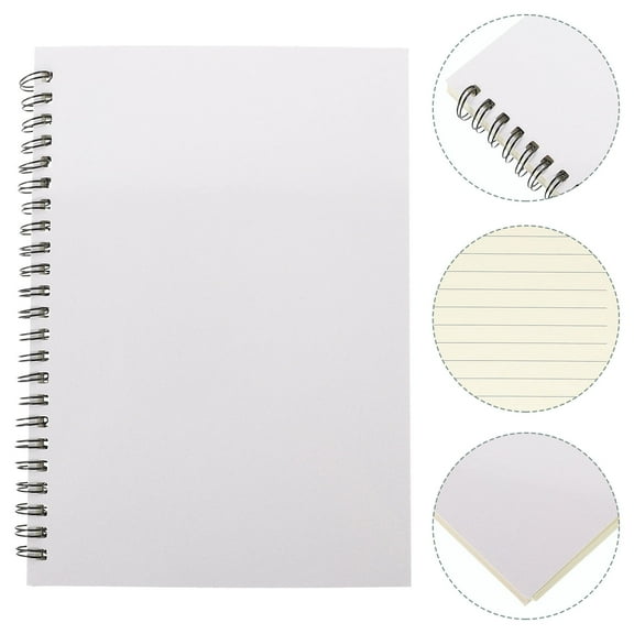 NICEXMAS Wide Ruled Notebooks for Professionals White Paper Simple 1Pack