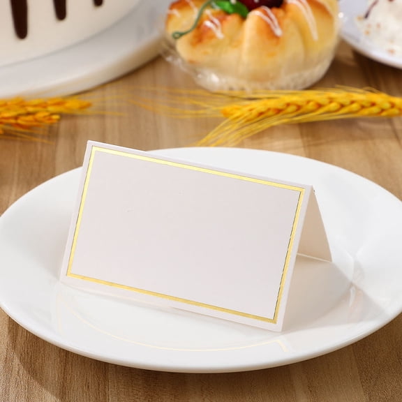 NICEXMAS White Tent Place Cards for Weddings Banquet Decoration Use 120 Pcs