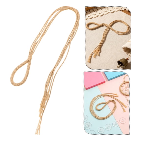 NICEXMAS Beige Cord ng for Wind Chimes with Pull Ring for Easy Patio Hanging