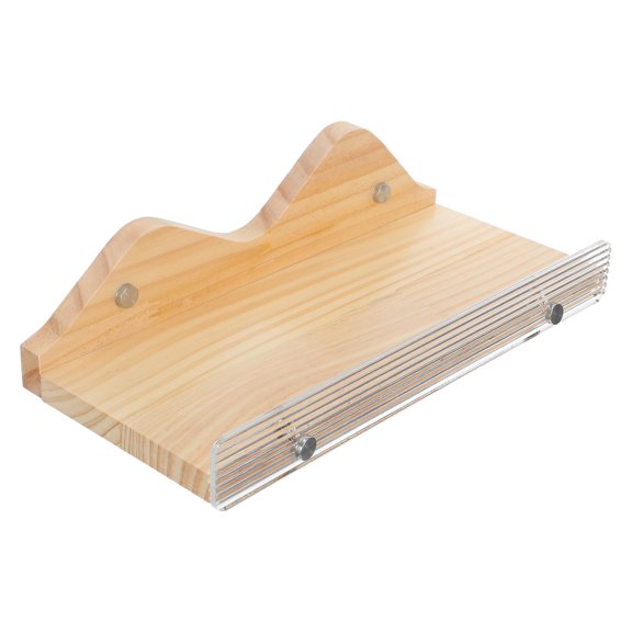 NICEXMAS Wood Floating Wall Shelf, Rustic Farmhouse Storage Rack, Modern Decor for Living Room, Bedroom, Kitchen