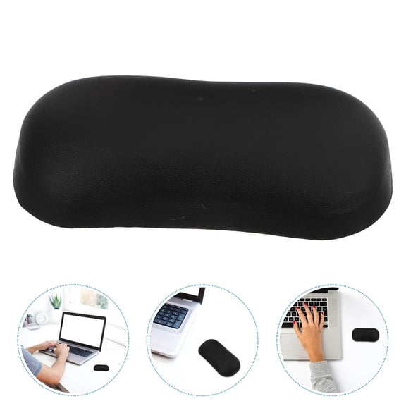 NICEXMAS Portable Cute Round Black Silicone Mouse Wrist Rest with Cushion Support for Desk and Laptop