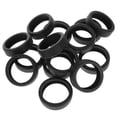 NICEXMAS 14-Piece Black Silicone Wheel Covers for Suitcase Luggage with ...