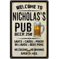 thumbnail image 1 of NICHOLAS'S Pub Sign Vintage Man Cave Bar Decor Gift 12x18 Metal 112180028067, 1 of 1