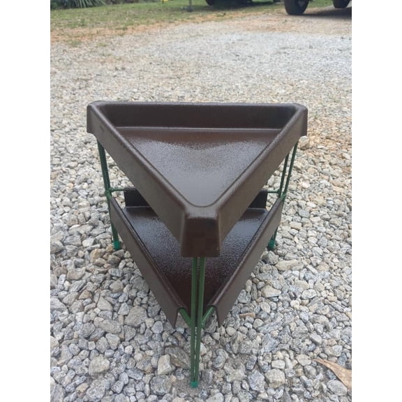 NICHOLS 12" BROWN TRIANGLE BIRD FEEDER STAND