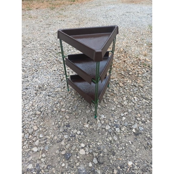 NICHOLS 18" BROWN TRIANGLE BIRD FEEDER STAND