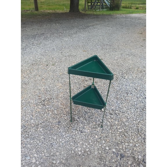 NICHOLS 24" GREEN TRIANGLE BIRD FEEDER STAND