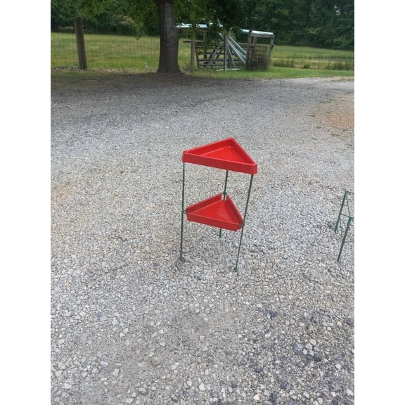 NICHOLS 24" RED TRIANGLE BIRD FEEDER STAND