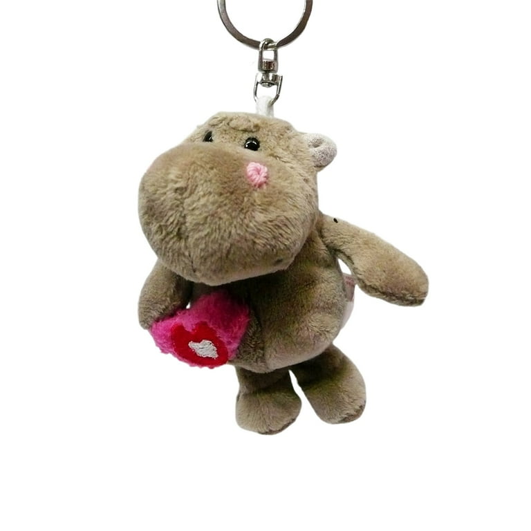 NICI Plush Keychain - 12cm Hippo/Wolf/Gorilla Key Holder NICI Plush Keychain - 12cm Hippo/Wolf/Gorilla Key Holder