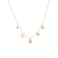 thumbnail image 1 of NICKSUN 18K Gold Plated Stainless Steel Ocean Charm Necklace, Starfish Conch Seashell & Double Fish Pendant Dainty Beaded Chain Necklace, Summer Beach Vacation Boho Neck Jewelry for Women, 1 of 5