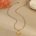 thumbnail image 1 of NICKSUN 18K Gold-Plated Stainless Steel Sun Pendant Choker Necklace, Chic Minimalist Lockbone Jewelry for Women, 1 of 4