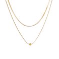 thumbnail image 1 of NICKSUN 18K Gold / Silver Plated Double Layer Necklace - Stainless Steel Herringbone & CZ Tennis Chain, Tarnish-Free Minimalist Stackable Choker for Women, 1 of 6