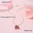thumbnail image 1 of NICKSUN 18K Gold/Silver Plated Stainless Steel Cherry Pendant Necklace, Sparkling Cubic Zirconia Cute Fruit Choker, Dainty Delicate Clavicle Chain for Women, 1 of 6