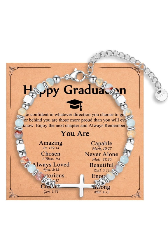 2025 Graduation Gifts for Her, Graduation Bracelets for Women College Graduates, With Graduation Cap Box and Meaningful Cards