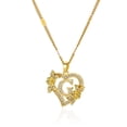 thumbnail image 1 of NICKSUN 26 Letters Heart & Flower Pendant Necklace for Women, Stainless Steel Gold - Tone Personalized Jewelry, 1 of 31