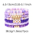 thumbnail image 1 of NICKSUN 7Pcs Bohemian Beaded Bracelets for Women, Boho Stretch Bracelet Set Charm Bracelets Handmade Jewelry Gifts, 1 of 6