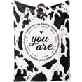 thumbnail image 1 of NICKSUN Bible Verse and Cow Print Blanket, Cow Gifts for Women, Inspirational Christian Gifts for Women Girls, Mothers Day Birthday Wedding Christmas Gifts, Soft Flannel Blanket 50'' x 60'', 1 of 8