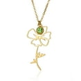 thumbnail image 1 of NICKSUN Birth Flower Necklaces Birthday Gifts for Women | 18K Gold Plated Birth Month Floral Birthstone Pendant Necklaces Flowered Jewelry Gifts for Mom Friends, 1 of 15