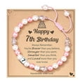 thumbnail image 1 of NICKSUN Birthday Gifts, Adjustable Sparkling Delicate Pink Charm Cute Bracelet for Daughter Granddaughter Friends, 1 of 8