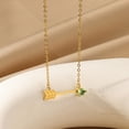 thumbnail image 1 of NICKSUN Birthstone Necklace for Women 18K Gold Plated Arrow through the Heart Pendant Necklace Dainty Gold Necklaces for Women Trendy, 1 of 15